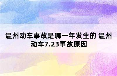 温州动车事故是哪一年发生的 温州动车7.23事故原因